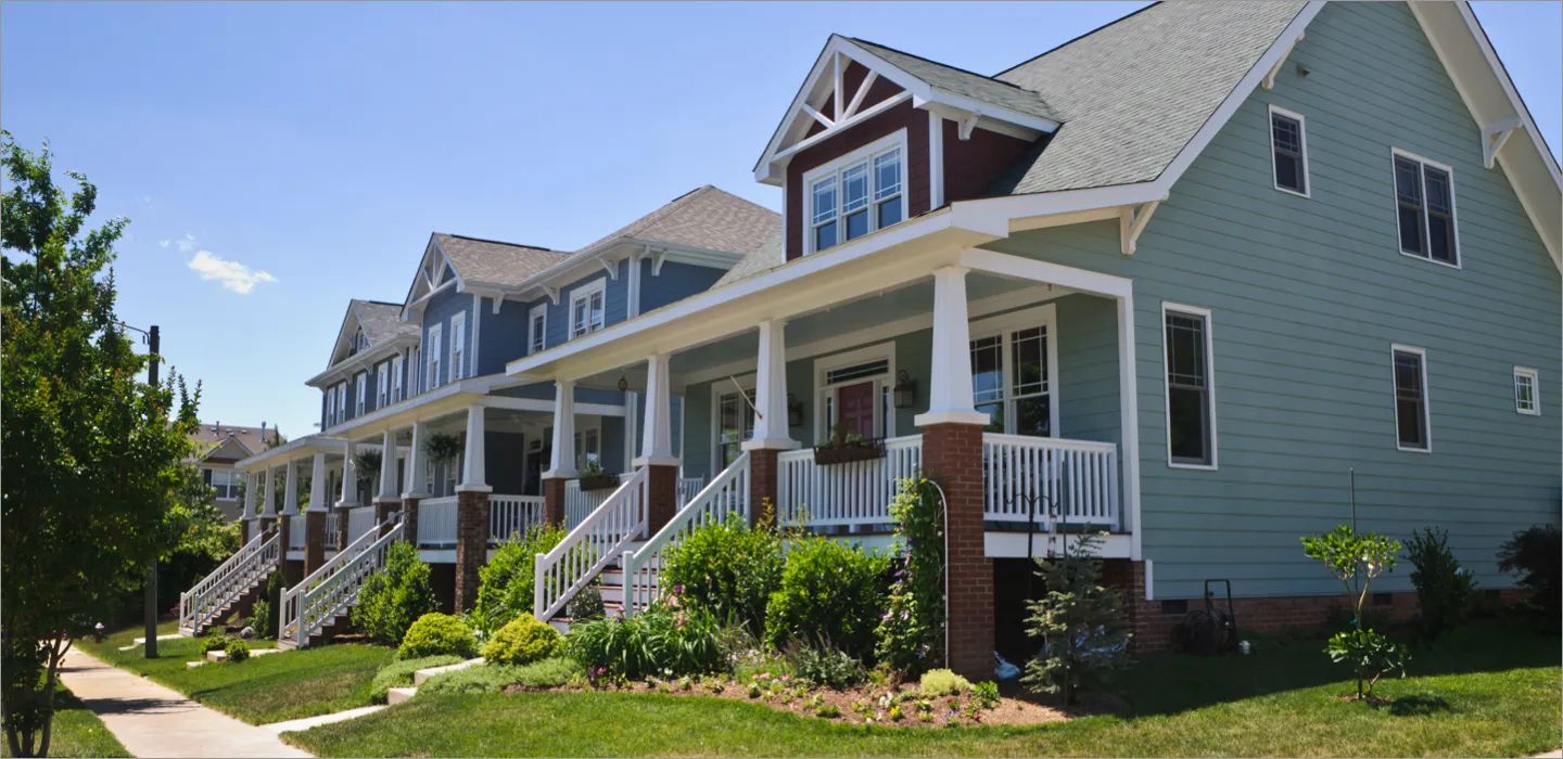 Two-story home with a covered front porch in Eastern North Carolina